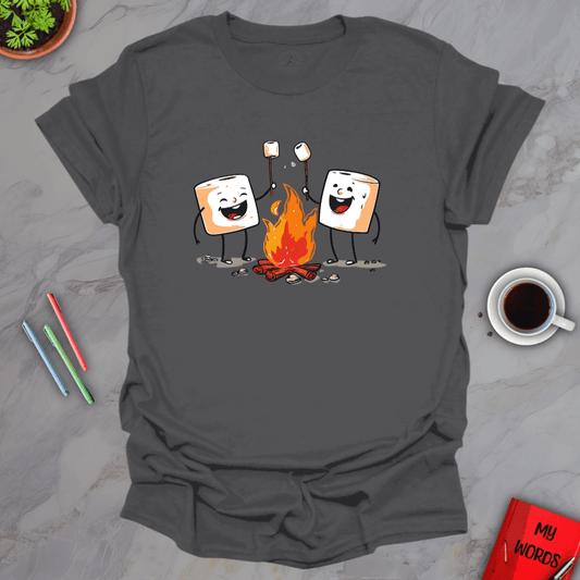 Personalized Graphics Marshmallow Roast T-Shirt Charcoal / S