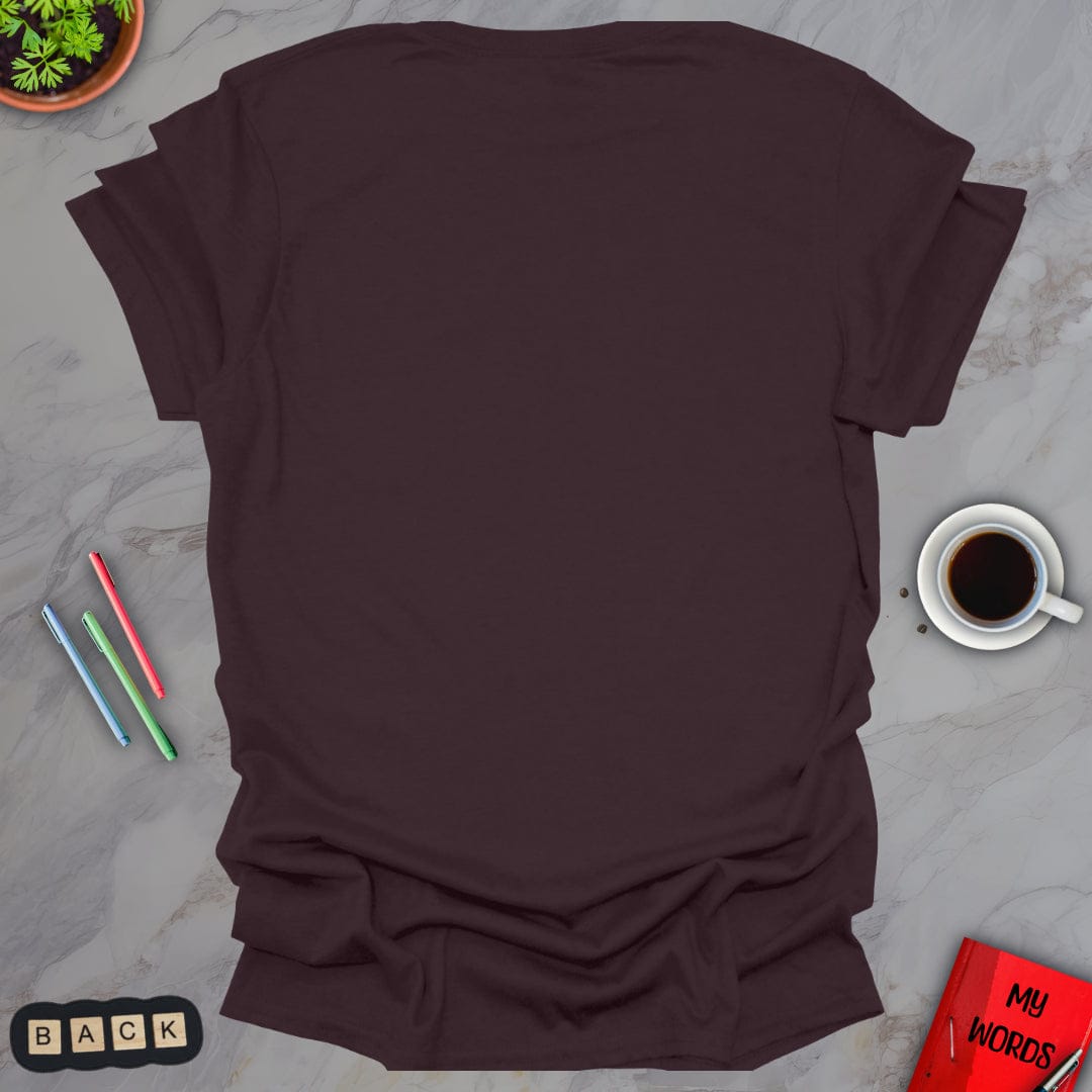 Personalized Graphics Custom T-Shirt - BACK Dark Chocolate / S