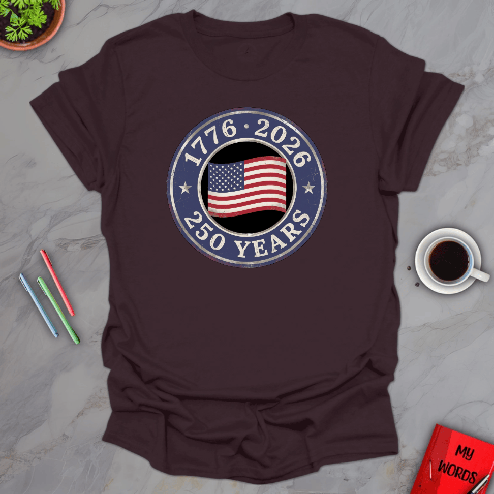 Personalized Graphics USA 250th Celebration T-Shirt Dark Chocolate / S
