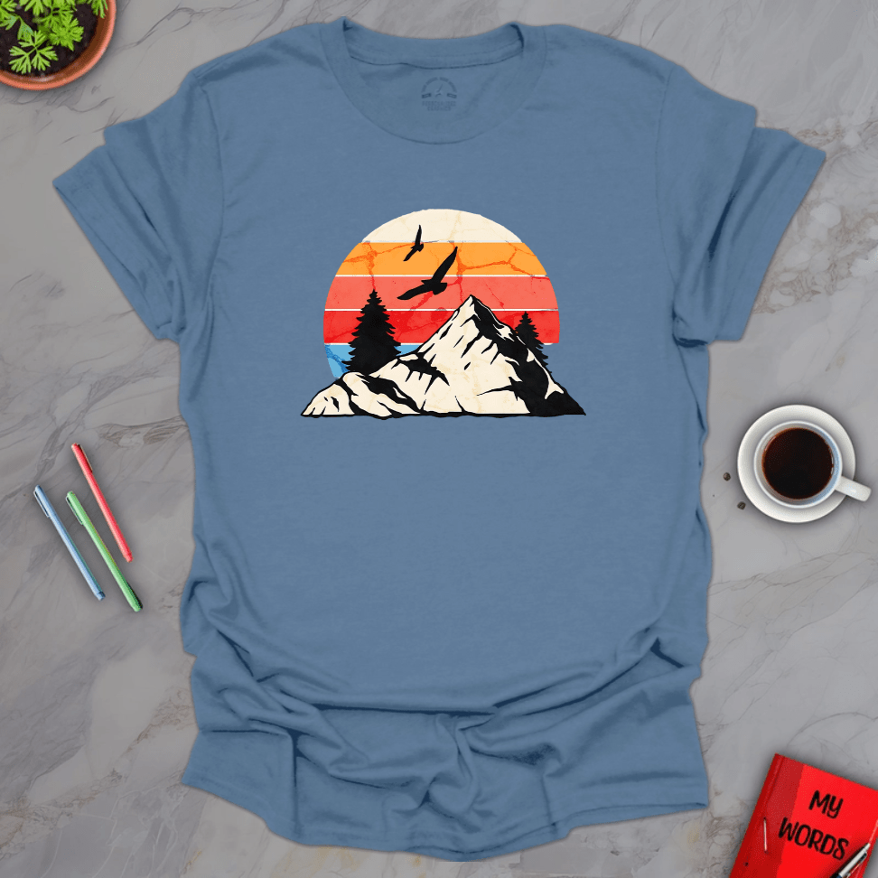Personalized Graphics Adventure Awaits T-Shirt Indigo Blue / S