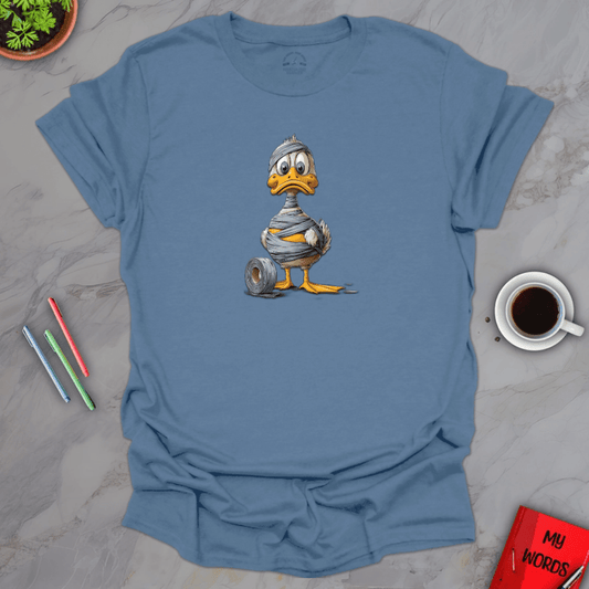 Personalized Graphics Duck in Duct Tape T-Shirt Indigo Blue / S