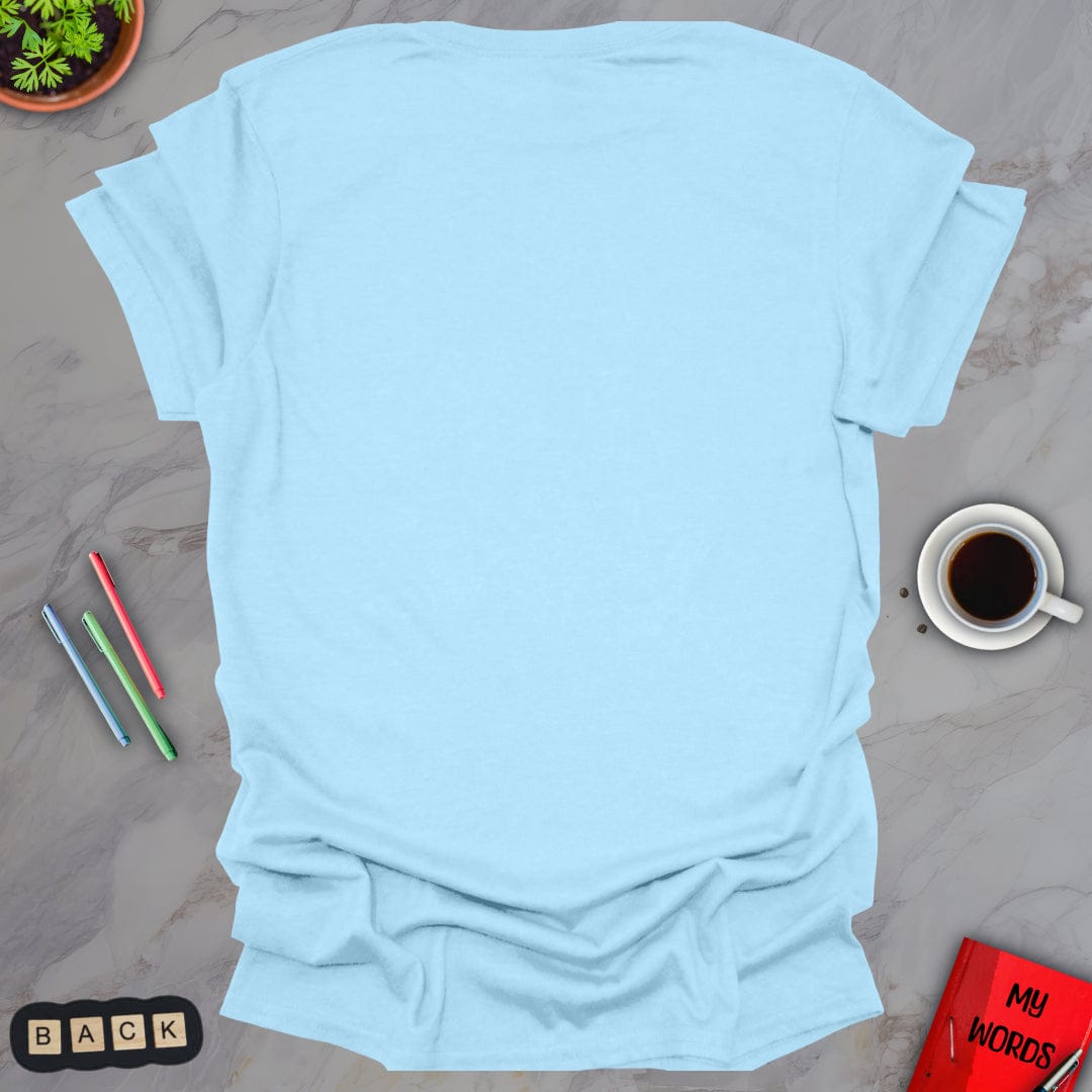 Personalized Graphics Custom T-Shirt - BACK Light Blue / S