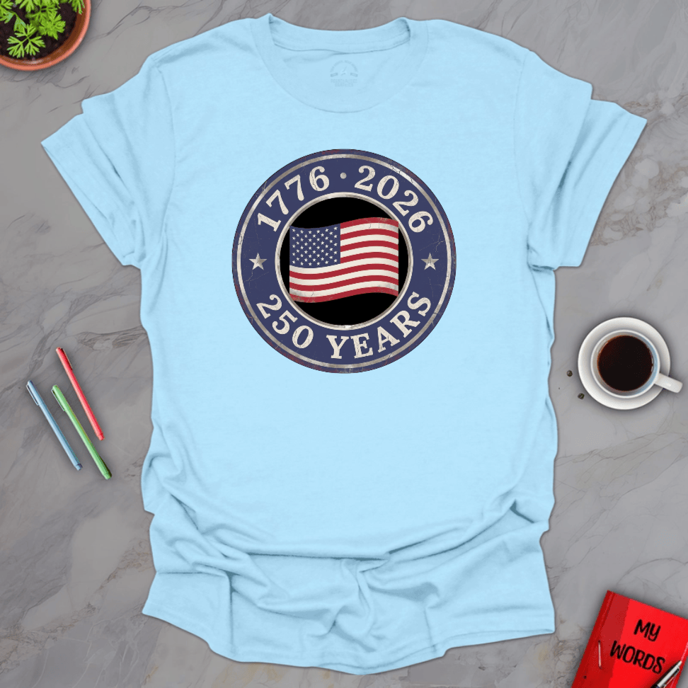 Personalized Graphics USA 250th Celebration T-Shirt Light Blue / S