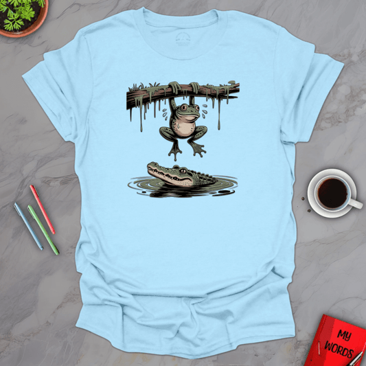 Personalized Graphics Frog and Alligator T-Shirt Light Blue / S