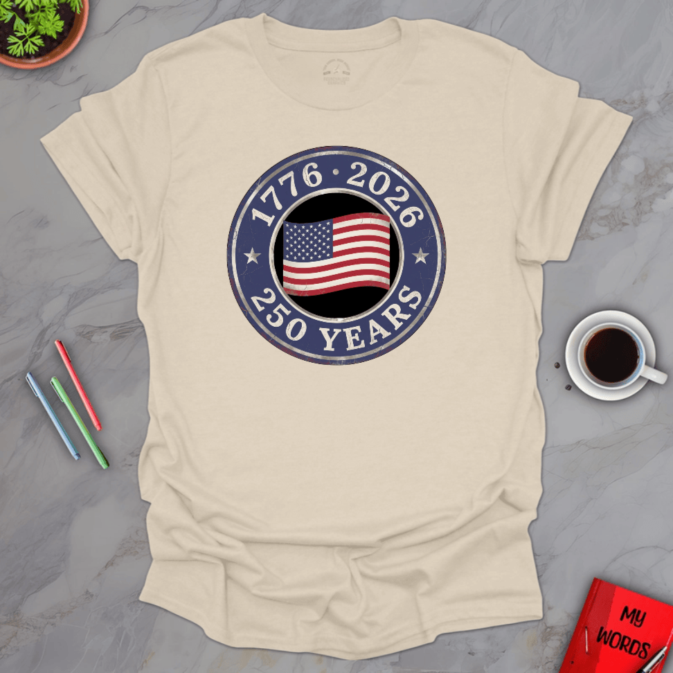 Personalized Graphics USA 250th Celebration T-Shirt Natural / S