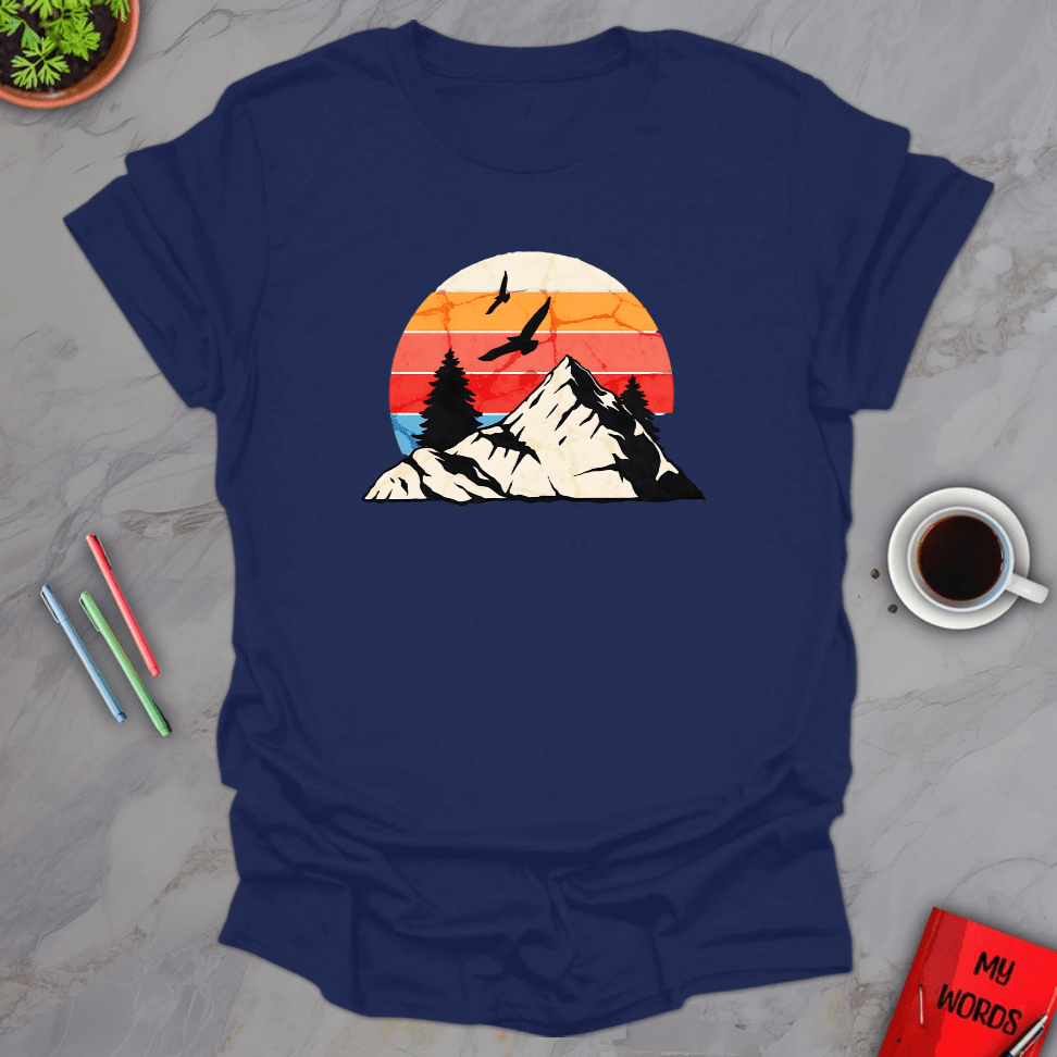 Personalized Graphics Adventure Awaits T-Shirt Navy / S