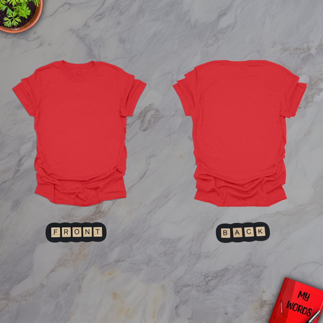 Personalized Graphics Custom T-Shirt FRONT-BACK Red / S