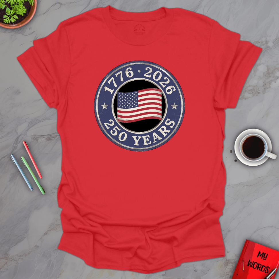 Personalized Graphics USA 250th Celebration T-Shirt Red / S
