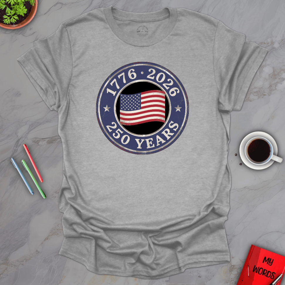 Personalized Graphics USA 250th Celebration T-Shirt Sport Grey / S