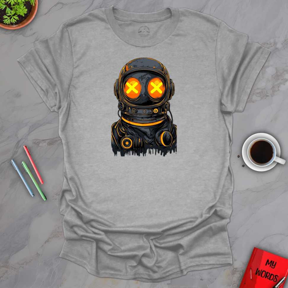 Personalized Graphics Dark Astronaut T-Shirt Sport Grey / S