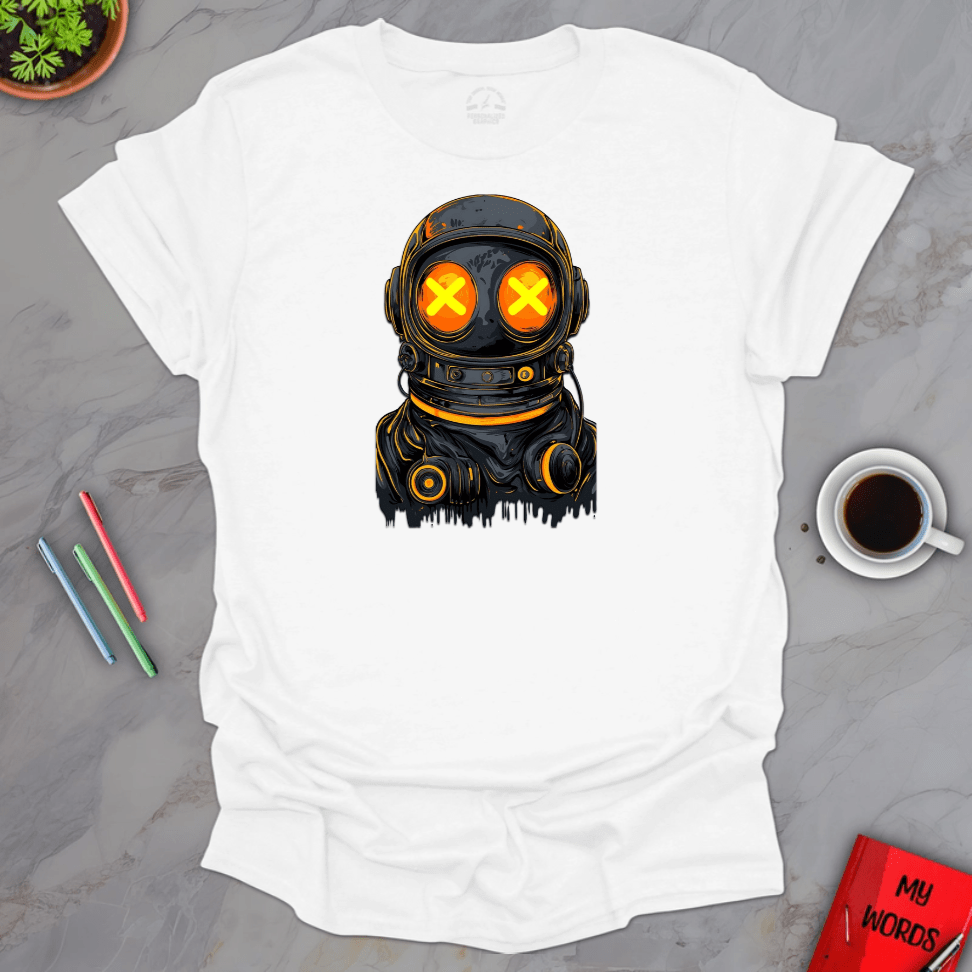 Personalized Graphics Dark Astronaut T-Shirt White / S