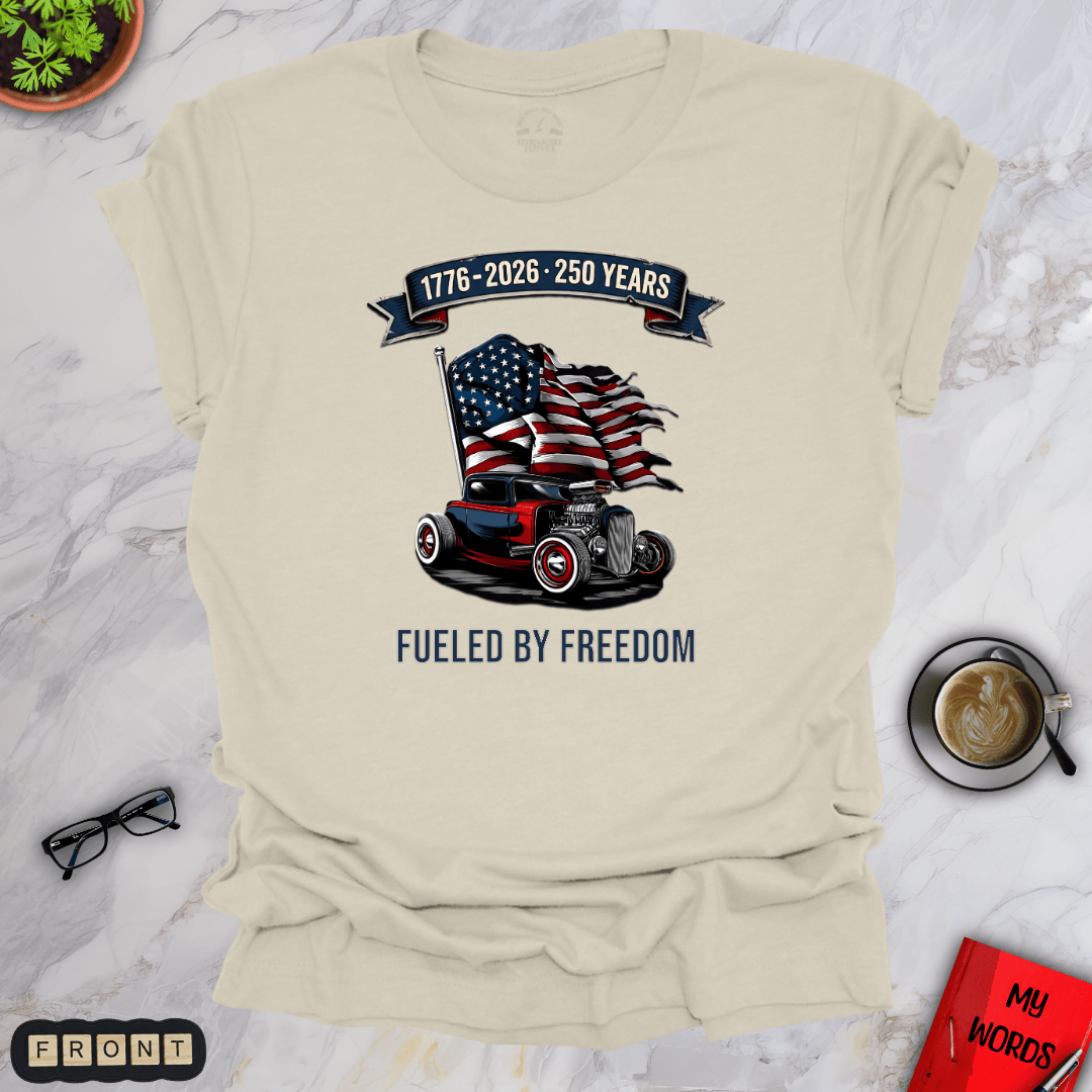 Personalized Graphics Fueled By Freedom Premium T-Shirt Natural / S